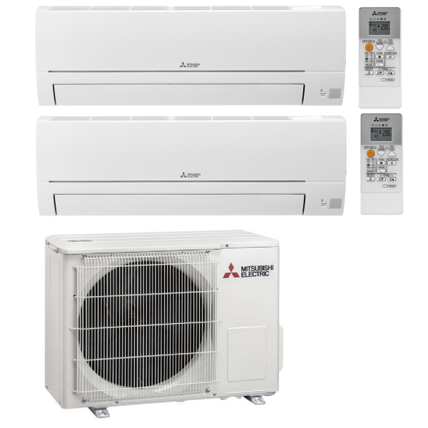 Mitsubishi Duosplit Klimaanlage 2 Räume MXZ-2HA40VF + 2x MSZ-HR25VF